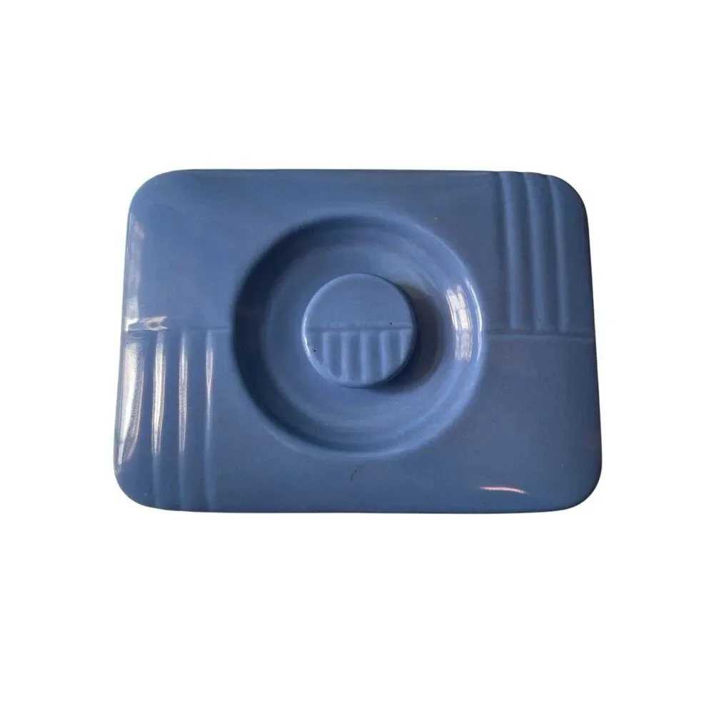 Hall Westinghouse Vintage Refrigerator Dish Delphinium Blue W/Lid 6x4x4